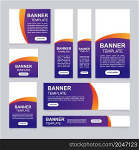 Online seminar site web banner design template. Vector flyer with text space. Advertising placard with customized copyspace. Promotional printable poster for advertising. Graphic layout. Online seminar site web banner design template