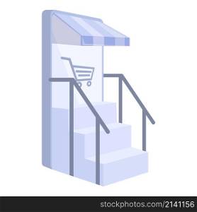 Online shop cart icon cartoon vector. Store sale. Mobile retail. Online shop cart icon cartoon vector. Store sale