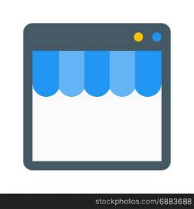 online shop, icon on isolated background,
