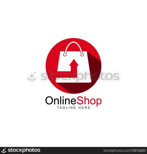 Online shop vector logo for business