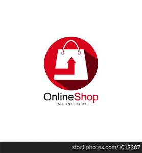 Online shop vector logo for business