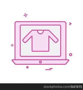 Online Shopping icon design vector