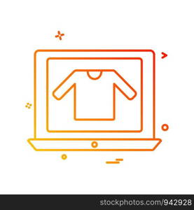 Online Shopping icon design vector