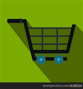 Online shopping icon. Flat illustration of online shopping vector icon for web isolated on lime background. Online shopping icon, flat style