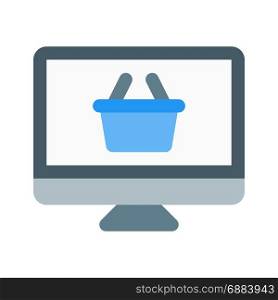 online shopping, icon on isolated background,