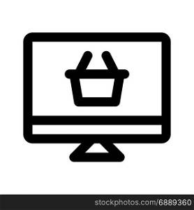 online shopping, icon on isolated background