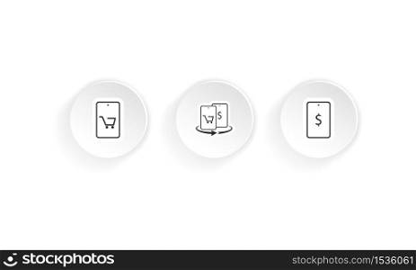Online shopping icon. Vector on isolated white background. EPS 10.. Online shopping icon. Vector on isolated white background. EPS 10