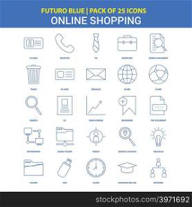 Online Shopping Icons - Futuro Blue 25 Icon pack