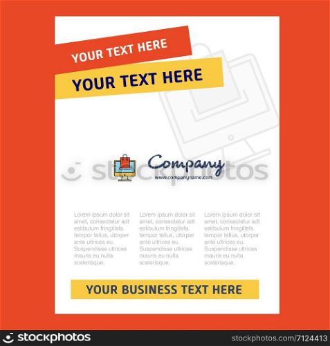 Online shopping Title Page Design for Company profile ,annual report, presentations, leaflet, Brochure Vector Background