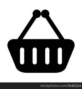 Online store basket, icon on isolated background