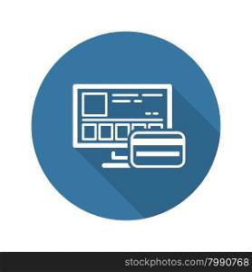 Online Store Icon. Flat Design. Business Concept. Isolated Illustration.. Online Store Icon. Business Concept.