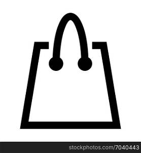 Online store shopping bag, icon on isolated background