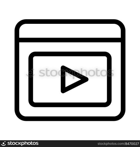 Online streaming media player on a web browser