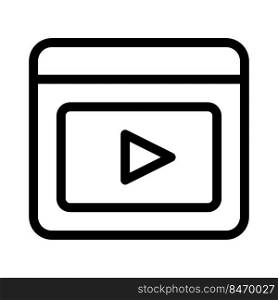 Online streaming media player on a web browser