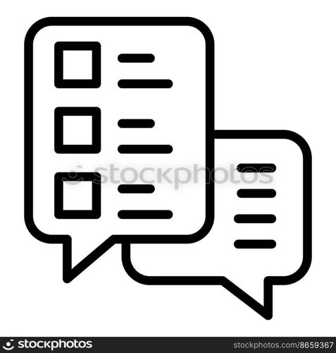 Online study chat icon outline vector. Digital student. Internet homework. Online study chat icon outline vector. Digital student