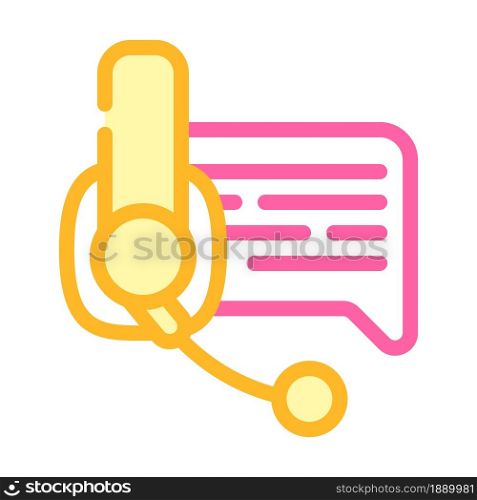 online support advice color icon vector. online support advice sign. isolated symbol illustration. online support advice color icon vector illustration