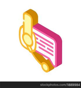 online support advice isometric icon vector. online support advice sign. isolated symbol illustration. online support advice isometric icon vector illustration