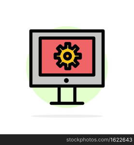 Online Support Service, Technical Assistance, Technical Support, Web Maintenance Abstract Circle Background Flat color Icon