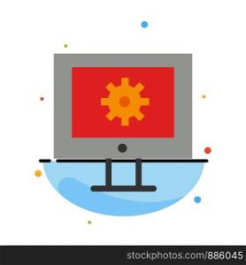 Online Support Service, Technical Assistance, Technical Support, Web Maintenance Abstract Flat Color Icon Template
