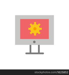 Online Support Service, Technical Assistance, Technical Support, Web Maintenance  Flat Color Icon. Vector icon banner Template