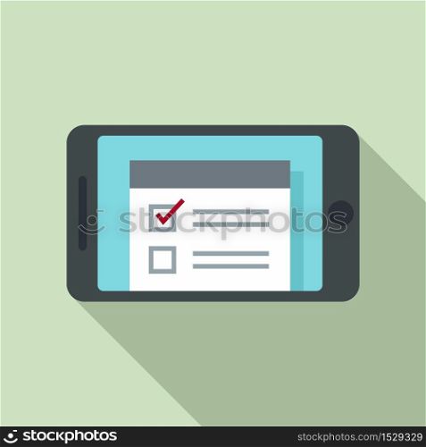 Online survey icon. Flat illustration of online survey vector icon for web design. Online survey icon, flat style