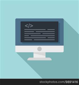 Online testing software icon. Flat illustration of online testing software vector icon for web design. Online testing software icon, flat style