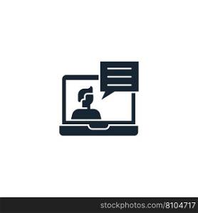 Online training creative icon from e-learning Vector Image