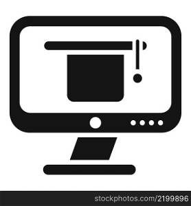 Online training graduation icon simple vector. Web course. Student distance. Online training graduation icon simple vector. Web course