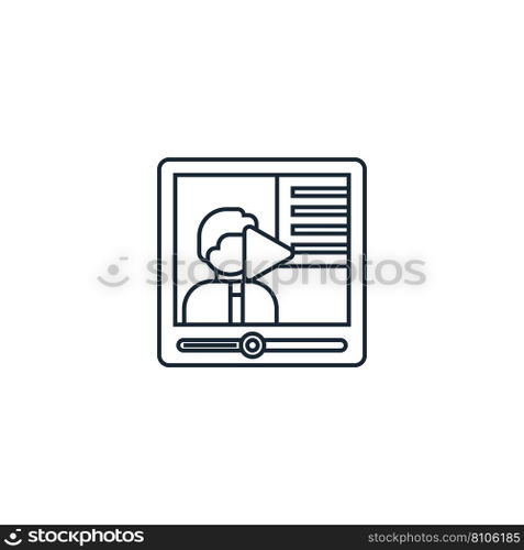 Online tutorial creative icon from e-learning Vector Image