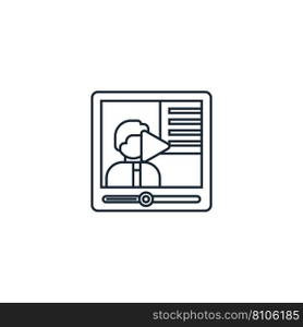 Online tutorial creative icon from e-learning Vector Image