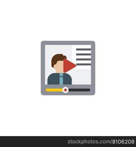 Online tutorial creative icon from e-learning Vector Image