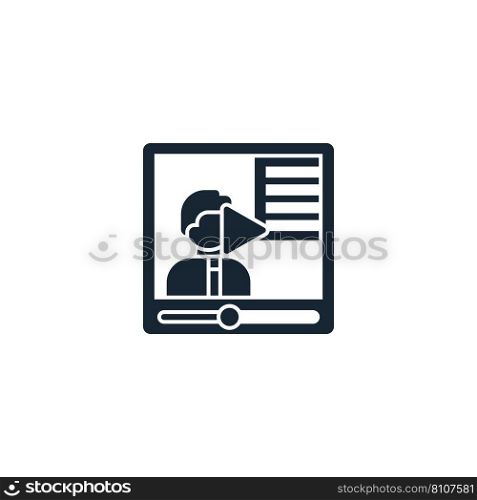 Online tutorial creative icon from e-learning Vector Image