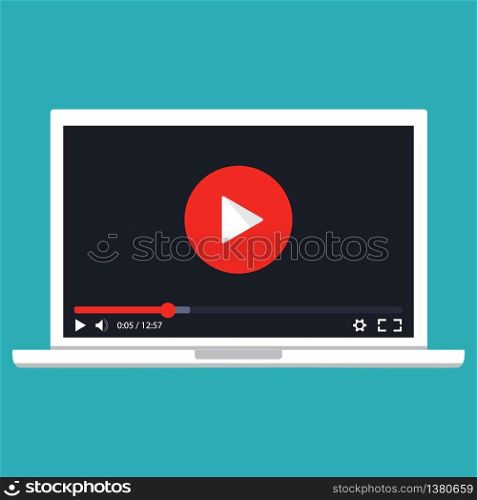 Online video concept. Internet video illustration. Online learning concept. Streaming video. Vector . Streaming video. Vector. Online video concept. Internet video illustration. Online learning concept.