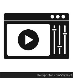 Online video edit icon simple vector. Film editor. Computer animation. Online video edit icon simple vector. Film editor