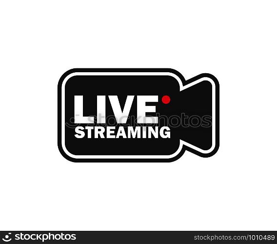 online video stream color icon in flat style. online video stream color icon, flat style