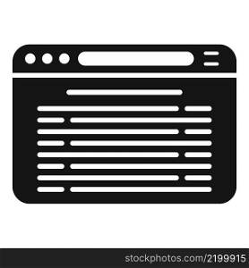Online web page icon simple vector. People course. Home video. Online web page icon simple vector. People course