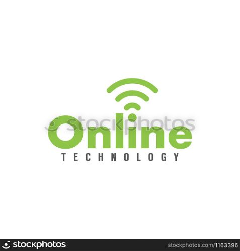Online wifi logo design template vector isolated