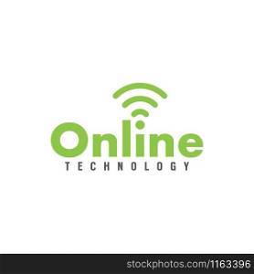 Online wifi logo design template vector isolated