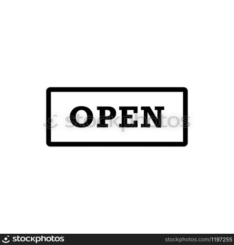 open and closed signboard entrance icon