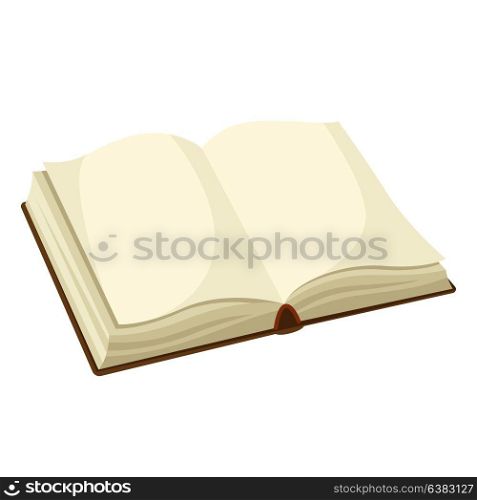 Open blank book. Illustration for education and school. Open blank book. Illustration for education and school.