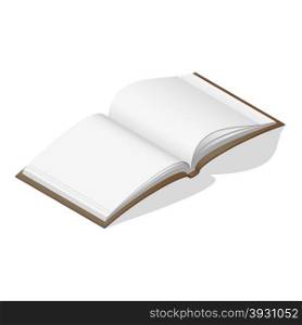 Open blank book isometric icon. Open blank book isometric icon vector graphic illustration