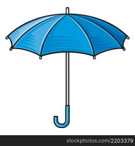 Open blue umbrella 