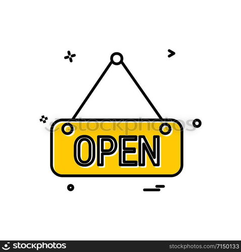 Open board icon design vector