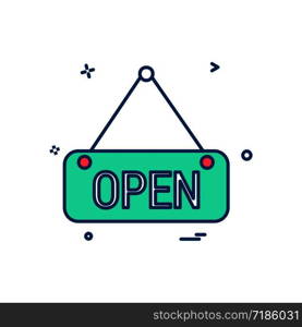 Open board icon design vector