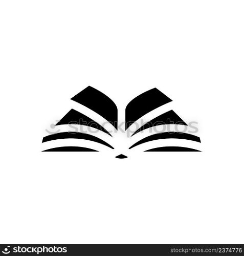 open book glyph icon vector. open book sign. isolated contour symbol black illustration. open book glyph icon vector illustration