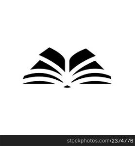 open book glyph icon vector. open book sign. isolated contour symbol black illustration. open book glyph icon vector illustration