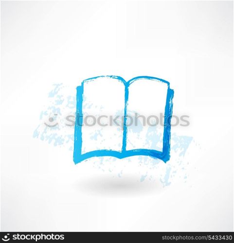 Open book grunge icon