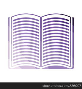 Open book icon. Flat color design. Vector illustration.