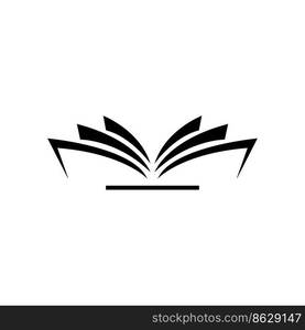 open book icon logo vector design template