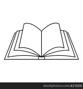 Open book icon. Outline illustration of open book vector icon for web. Open book icon, outline style